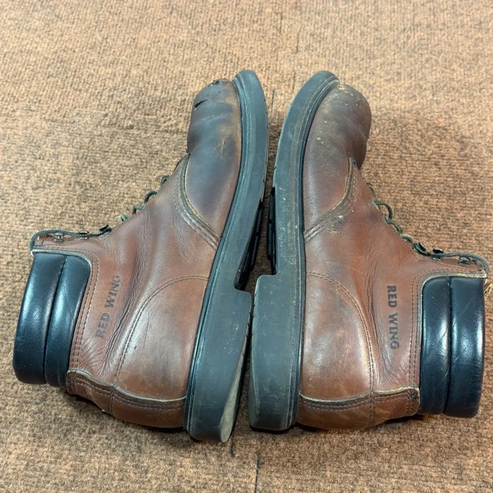 Red Wing 2245 Mens Brown Leather 6 Inch Steel Toe Work Boots Size 12 D USA Made